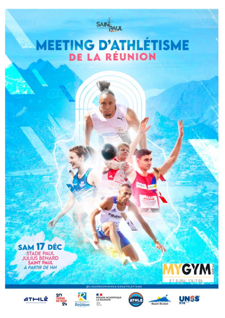 Affiche de Meeting d'Athlétisme de la Réunion