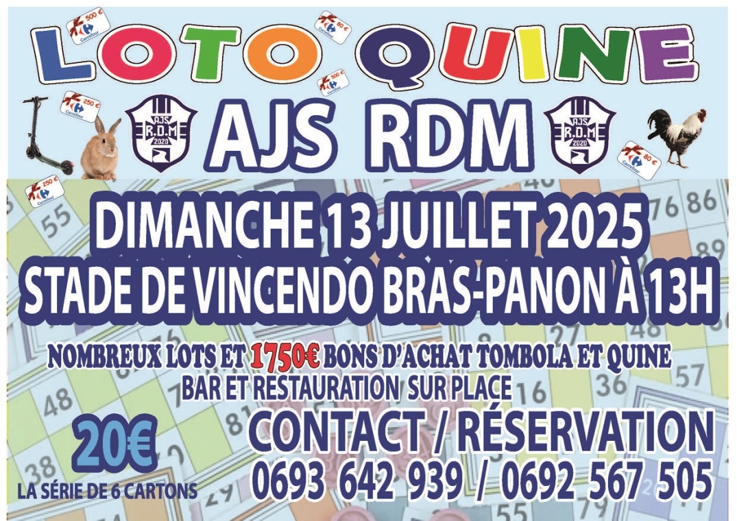 Affiche de Grand Loto Quine de l’AJS RDM